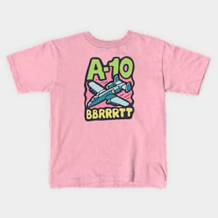 A10 Warthog Bomber plane Kids T-Shirt